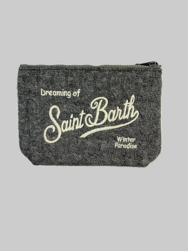 MC2 SAINT BARTH-Pochette Aline Tricot Grigio-TRYME Shop