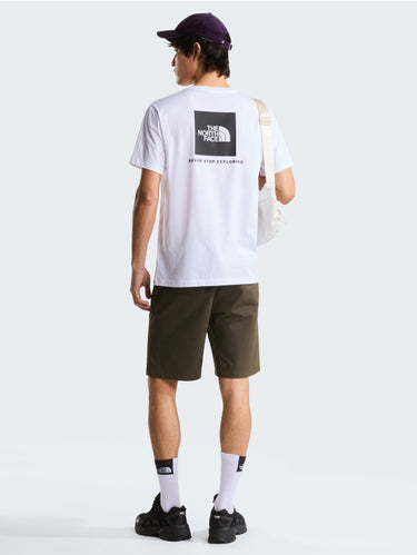 Crew Neck T-shirt with Back Logo White