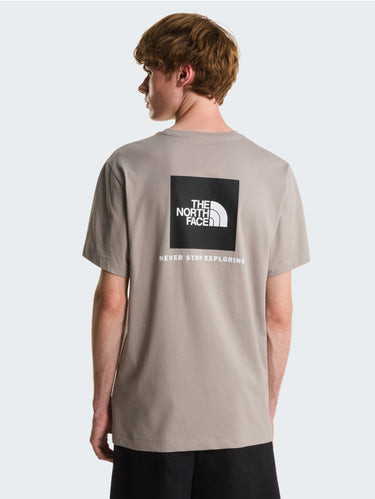 Crew Neck T-shirt with Back Logo Gray