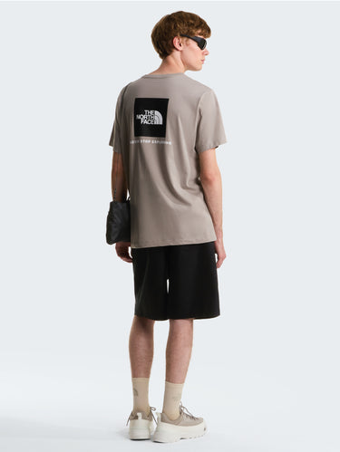 Crew Neck T-shirt with Back Logo Gray