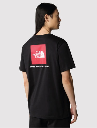 Kurzarm-T-Shirt mit Redbox-Print Schwarz