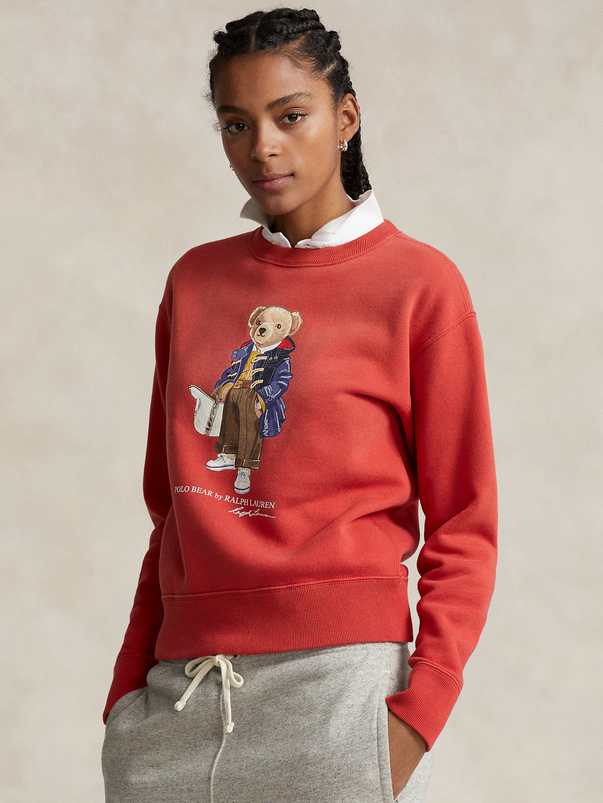 RALPH LAUREN - Vintage Crewneck Sweatshirt with Red Polo Bear – TRYME Shop
