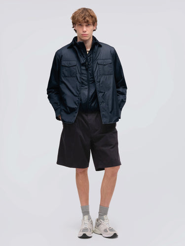 Overshirt in Nylon con Imbottitura Blu