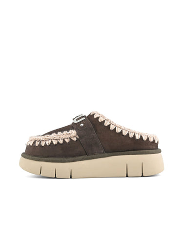 MOU-Pantofole Bounce Clog Metal Logo Marrone-TRYME Shop
