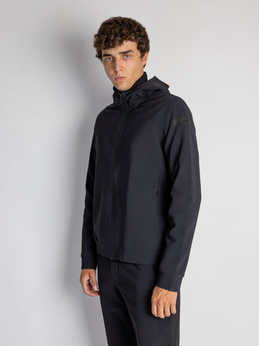 Sweater met capuchon en ritssluiting Zwart