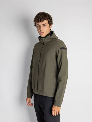 Sweater met capuchon en ritssluiting Groen