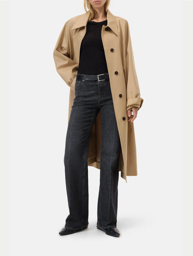 Gillan-Jeans mit ausgestelltem Bein Schwarz