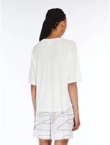 Crew Neck Shirt with Pocket Girello White