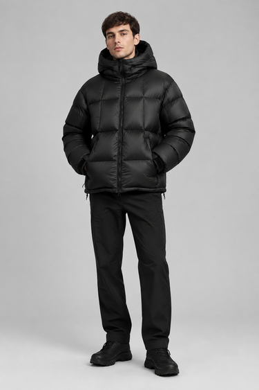 GOLDWIN-Parka in Piuma Crystallite Down Parka Nero-TRYME Shop