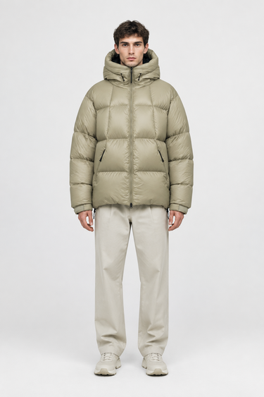 GOLDWIN-Parka in Piuma Crystallite Down Parka Beige-TRYME Shop