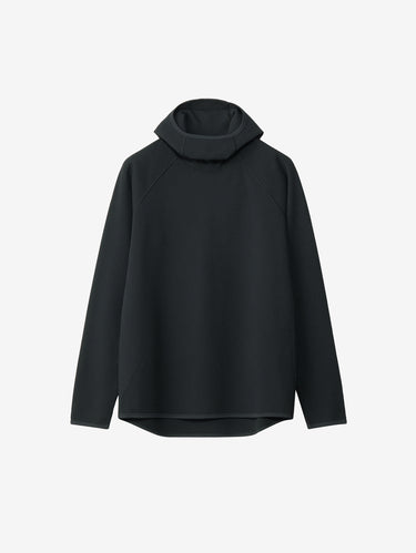 GOLDWIN-Felpa con Cappuccio in Waffle Leggero Nero-TRYME Shop