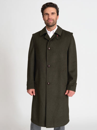 STEINBOCK-Cappotto in Loden Solstein Verde Oliva-TRYME Shop