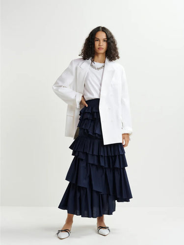 Wit Oversized T-shirt met Borduursel