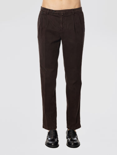 BRIGLIA 1949-Pantaloni Easy Fit con Pences Testa Moro-TRYME Shop