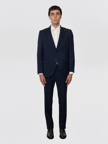 LATORRE-Abito in Fresco Lana Merinos Blu-TRYME Shop