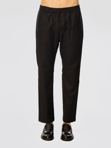 BARENA VENEZIA-Pantaloni Jogger in Flanella Nero-TRYME Shop