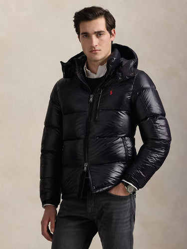 RALPH LAUREN-Piumino Lucido in Ripstop Nero-TRYME Shop