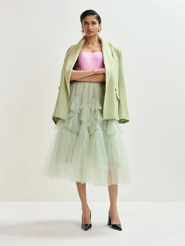 Blazer Oversize Doppiopetto Verde