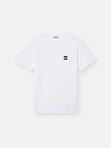 STONE ISLAND-T-shirt in Jersey di Cotone Bianco-TRYME Shop