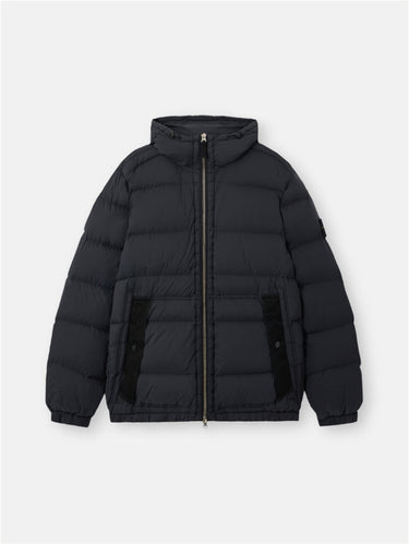 STONE ISLAND-Piumino con Cappuccio in Nylon Stretch Nero-TRYME Shop