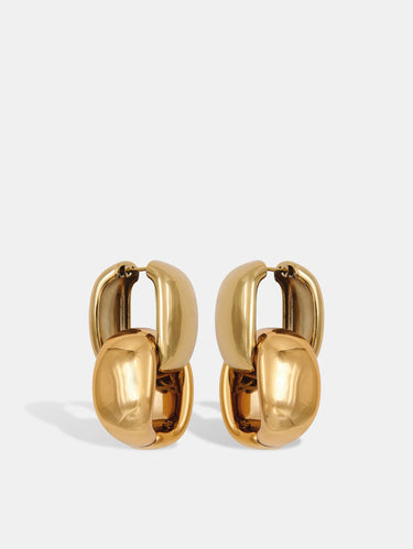 ESSENTIEL ANTWERP-Orecchini a Doppio Cerchio Oro-TRYME Shop