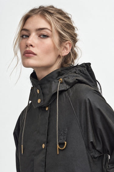 Avon Wax Hooded Waxed Cotton Jacket Olive