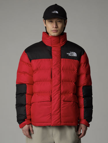 THE NORTH FACE-Giaccone Color Block Imbottito Limbara Rosso-TRYME Shop
