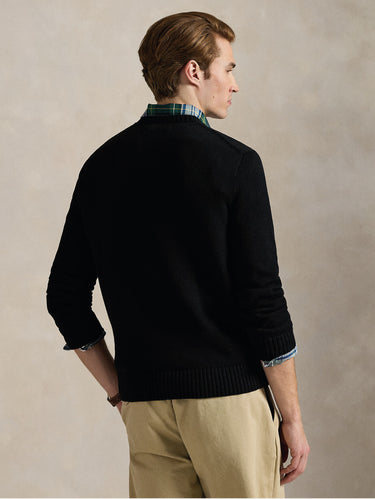 Maglia Girocollo in Cotone Regular Fit Nero