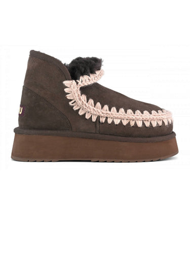 Stivaletto in Montone Mini Eskimo Platform Mocha