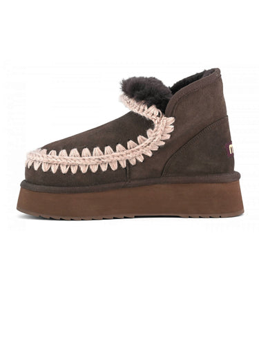 MOU-Stivaletto in Montone Mini Eskimo Platform Mocha-TRYME Shop