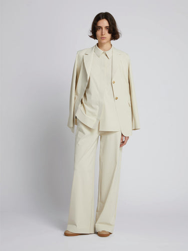 Ivory Technical Jersey Pants