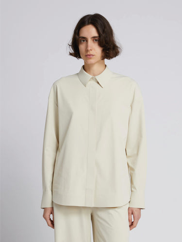 MAX MARA MM-Camicia dalla Texture Tecnica Avorio-TRYME Shop