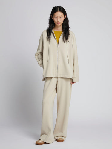 Oversize-Sweatshirt mit Druck Elfenbein