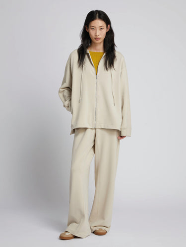 Ivory Cotton Fleece Pants