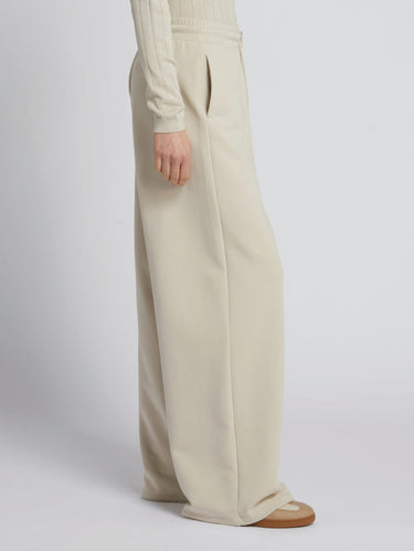Ivory Cotton Fleece Pants