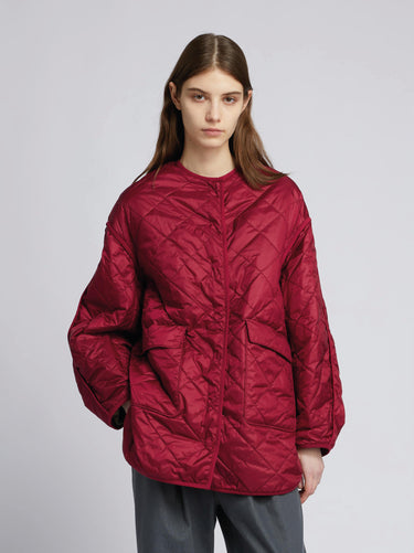 MAX MARA MM-Overshirt Imbottita in Luxepad Rosso-TRYME Shop