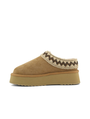 MOU-Mule in Montone Platform Clog Sabbia-TRYME Shop