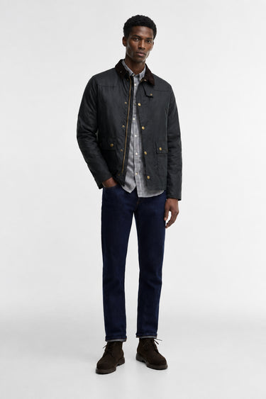 Reelin Wax Padded Waxed Cotton Jacket Sage