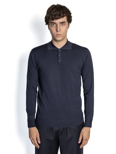 BARENA VENEZIA-Polo in Maglia Blu-TRYME Shop
