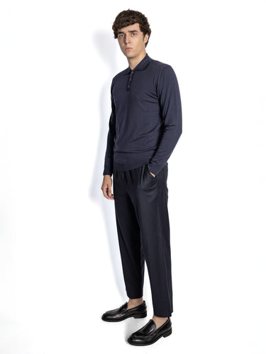 Blue Polo Knit