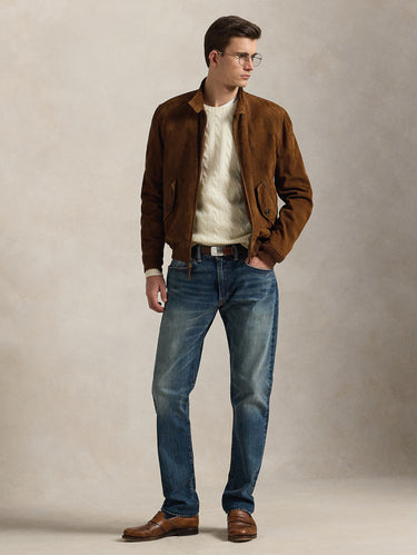 Maglia Girocollo in Misto Cashmere Crema