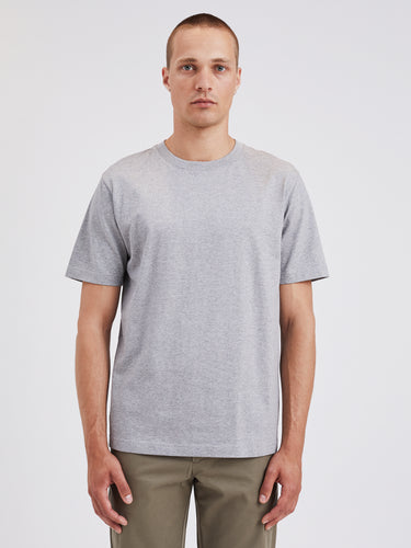 NORSE PROJECTS-T-shirt in Cotone Organico Grigio Mélange-TRYME Shop