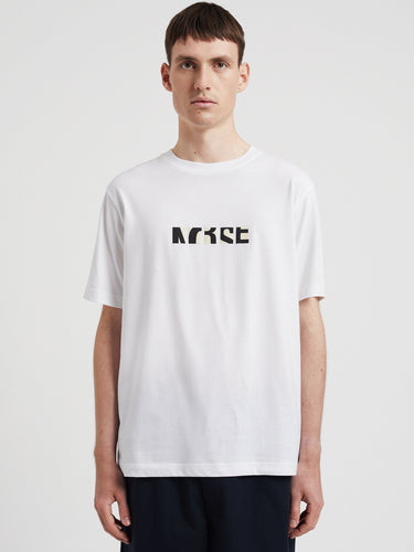 NORSE PROJECTS-T-shirt con Logo Serigrafato Bianco-TRYME Shop