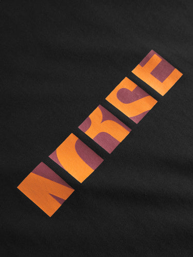 T-Shirt mit Siebdruck-Logo Schwarz