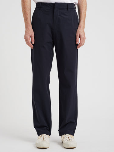 NORSE PROJECTS-Pantaloni in Tessuto Leggero Elasticizzati Blu Notte-TRYME Shop