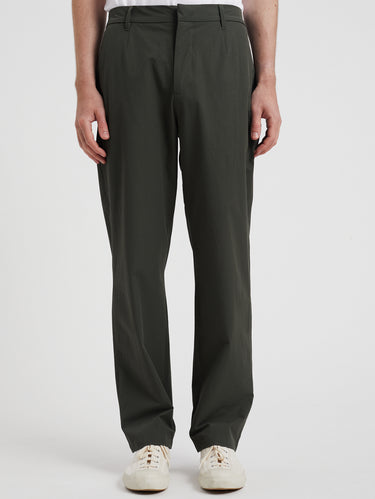 NORSE PROJECTS-Pantaloni in Tessuto Leggero Elasticizzati Verde Oliva-TRYME Shop
