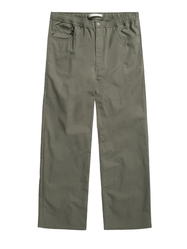 Hose mit Kordelzug aus Micro-Twill Grün