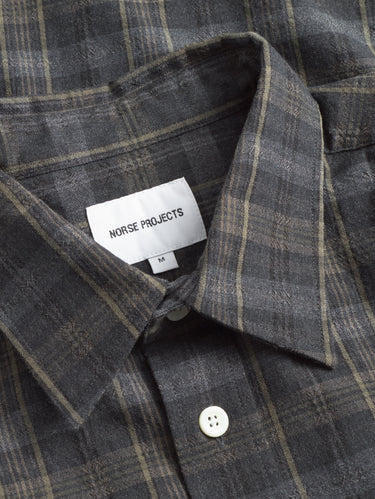 Flannel Check Shirt Charcoal