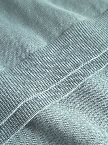Polo aus Leinen und Baumwolle in Blau
