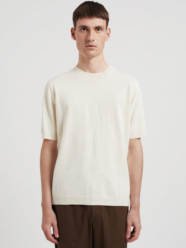NORSE PROJECTS-Maglia Girocollo in Lino e Cotone Bianco-TRYME Shop